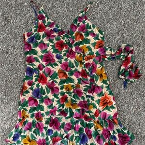 NWT Topshop Mini Floral Wrap Dress Flowy Size 12